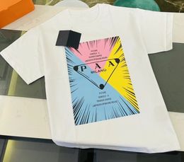 2023SS Camiseta de lujo Marca Camiseta Ropa Spray Carta Manga corta Primavera Verano Otoño Invierno Moda Hombres y camiseta para mujer New2022 Diseñador S-5XL