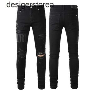 2023SS nouveau designer jeans pour hommes hip-hop mode fermeture éclair lavable lettre jeans rétro mode hommes design moto cyclisme jeans slim taille28-40.