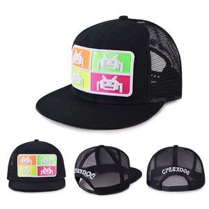 Panneaux 2023SS Patte-caisson de bille à plat personnalisé broderie Patch camionneur personnalisé Snapback CAP OUTERDOOR SPORT LOISIR HIP HOP RENSEIL CHAPEUX