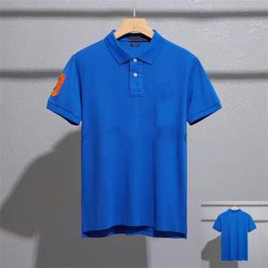 2023SSHORT MEEVED T-shirt heren geborduurde zomer reversbedrijf Casual trendy sweatshirt werkkleding voor heren voor heren