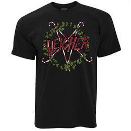 2023SSMen's T Shirts Christmas Mens T-Shirt Xmas Sleigher Alternative Joke Rock Thrash Band Vintage