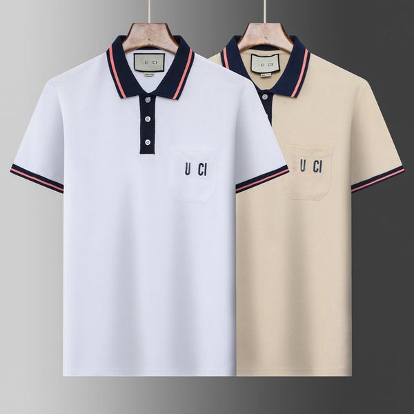 2023Summer Big Small Horse broderie pour hommes Tshirt Brand Designs Polo Men Hommes à manches courtes Men décontracté Shirts Slim Fit Polo Coton Men Polo