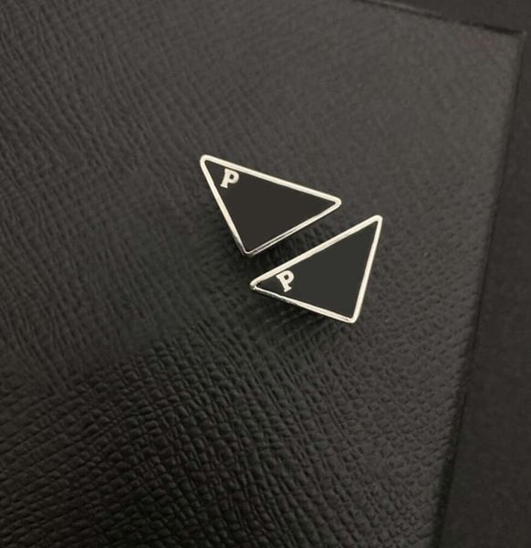 Pendiente triangular con forma de letra triangular de alta calidad con sello, accesorios de joyería de moda para fiesta de regalo, pendientes de diamantes en 4 colores, 2023