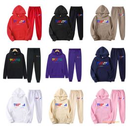 2023Tracksuit Trapstar Marque Imprimé Sportswear T-shirts pour hommes 16 couleurs Chaud Deux pièces Ensemble Sweat à capuche ample Pantalon Jogging 220615 B8hx #