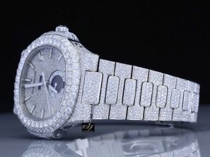 2023VY6V Mechanisch High End Topmerk Custom Moissanite Horloge voor heren Originele handset Iced Out Bust Down Diamond Watch