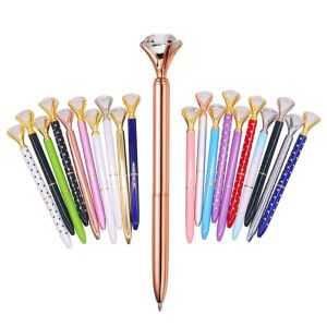 Stylo à bille en verre cristal, Kawaii, gros bijou, avec grand diamant, fournitures scolaires et de bureau, vente en gros, 2023