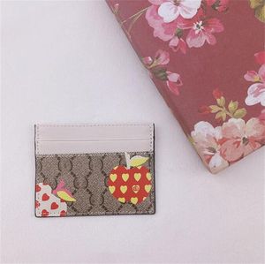 2023Whole Mode Creditcardhouders Women Mini Wallet Hoge kwaliteit Echte lederen mannen Designer Pure Color Card Holder Dubbele zijde Wallets Key met doos