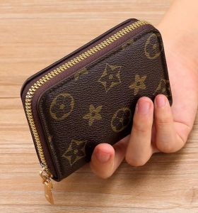 ZIPPY COIN MONEDERO M60067 Diseñador Moda Mujer Cartera corta Cremallera Tarjeta compacta Monedero Titular de bolsillo Monedero Monedero Envío expreso gratuito Pochette Lona marrón