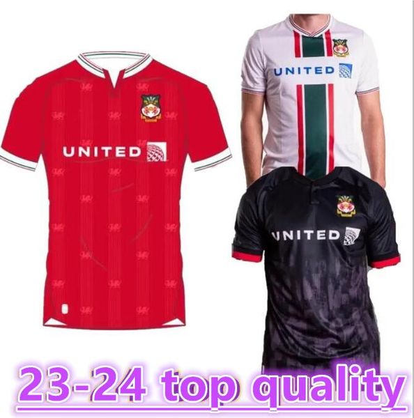 2023 Wrexham Soccer Jersey 23/24 Hombres Local Visitante Tercero Camiseta de fútbol de manga corta de secado rápido Logotipo personalizado Uniforme deportivo al aire libre Enfants Football Jerseys Kits para niños Camisa 8899