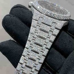 2023Montre-bracelet 2023 Nouvelle version ston Skeleton Watch PASS TT Diamants pour hommes Qualité supérieure Mouvement mécanique ETA Luxe Iced Out Sapphire brillant2NL5GN4H