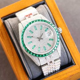2023Wristwatches Diamond Watch Mens Automatic mécanical watch 41mm Sier Strap Stainls Steel For Men Affiche de bracelet étanche