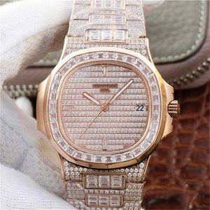 2023WRISTWATCHES DM 5719/1G-001 Diamond Watchmen Work 40mm 324SC automatische mechanische beweging Saffier Mirror Polshorge Watch