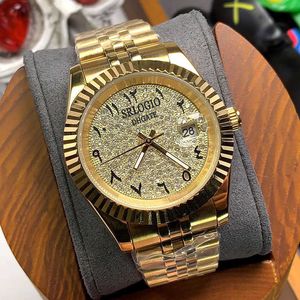 2023WRISTWATCHES Polshorloge Mens Watch Automatische beweging Saffier 40 mm Stainls stalen band mode polshorloge diamanten bezel