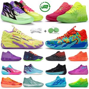 2024 1.0 2.0 3.0 Chaussures de basket-ball pour hommes Sneaker Rick et Morty Spark Toxic Iridescent Whispers Blue Hive Multi-Color Fire Red White Man Trainers Sports Sneakers