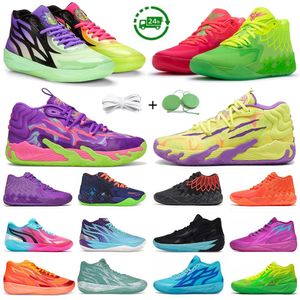 2024 1.0 2.0 3.0 Chaussures de basket-ball pour hommes Sneaker Rick et Morty Spark Toxic Iridescent Whispers Blue Hive Multi-Color Fire Red White Man Trainers Sports Sneakers