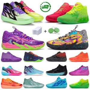 2024 1.0 2.0 3.0 Hombres zapatillas de baloncesto Diseñador de zapatillas Rick y Morty Spark Tóxico Iridiscentes Iriduescentes Hive Blue Multi-Color Fire White Man Trainers Sports Sports Sports