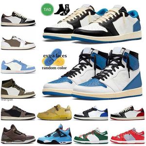 2024 1 1s basketbalschoenen voor heren hoog en laag fragment x tv Brits kaki Jumpman 5s 4s universiteit blauw suède paars tarwe donker omgekeerd mokkaJORDON JORDAB