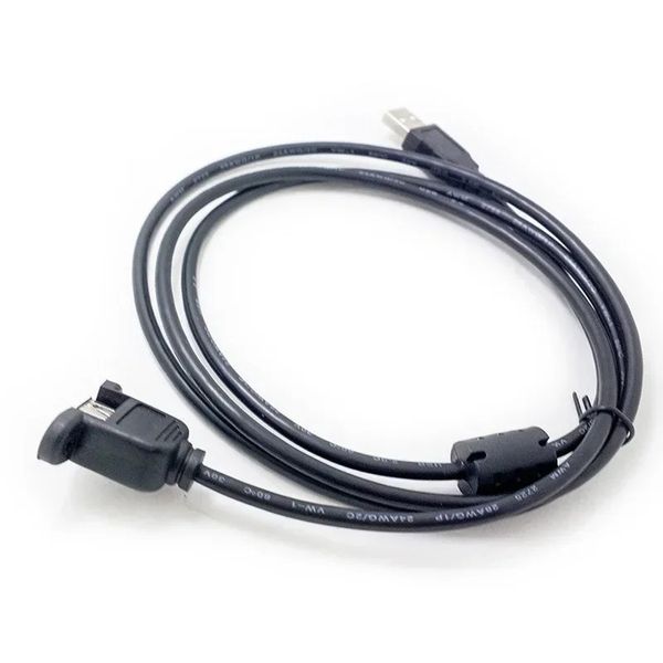 2024 1.5m USB 2.0 Cable de extensión masculino a femenino con conector de bloqueo de bloqueo del orificio del tornillo de montaje del panel para la computadora para la extensión USB