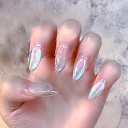 2024 1 Jar Fairy glanzend ijs wit fijn parelpoeder met sterke parelachtige glans nail art stofdecoraties manicure diy voor sprookje glanzend ijs
