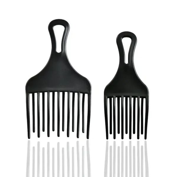 2024 1 pc Afro peigne larges dents larges pince pick peigne fourb hair brush insert hair pick cams plastic wear worly afro coil weling outils for plastique de peigne bouclée