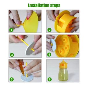 2024 1 PCS WASP TRAP FRUCH FLY FLES GLIEUX insectes insectes Hanging Honey-Crrap Catcher tueur sans porcs To-Pest Control Tool 1.pour le receveur d'insectes-trap