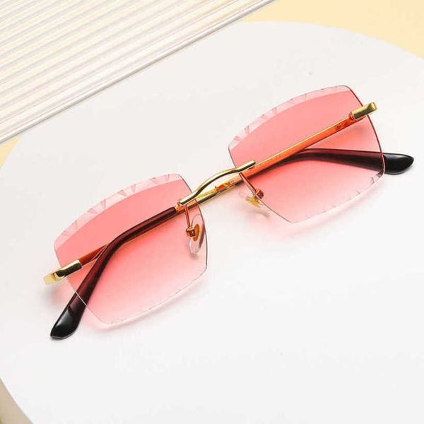 2024 10% de réduction sur le concepteur de luxe Nouveaux lunettes de soleil pour hommes et femmes 20% sur l'angle de bord coupé petit verres de mode d'océan Gradient de couleur