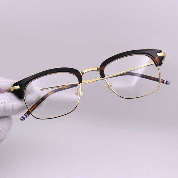 2024 10% de réduction sur le concepteur de luxe Nouveaux lunettes de soleil pour hommes et femmes 20% de réduction TB-707 Metal Fashion Corée Version coréenne Myopia Spectacle Ultra Light Optical Cadre