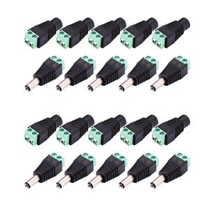 2024 10 paar (20 stcs) Coax Cat5 tot BNC DC Power Male Jack Plug DC vrouwelijke connector plug -adapter AV BNC UTP voor CCTV -camera video Balun For Beveiligingssysteemaccessoires