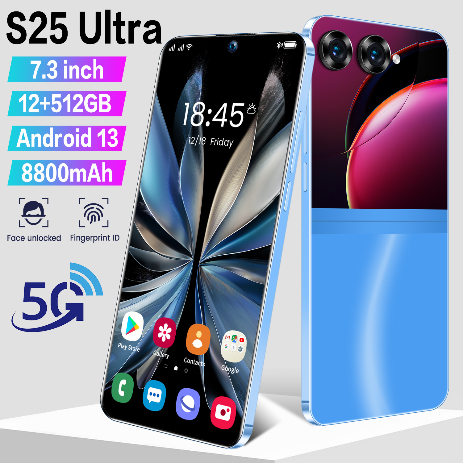 2024 100% оригинальный смартфон S25 Ultra Global Version 5G, 16 ГБ + 1 ТБ, 8800 мАч, 48 МП + 72 МП, Qualcomm8 Gen 2, сетевой мобильный телефон 4G/5G, мобильный телефон Android 13.0