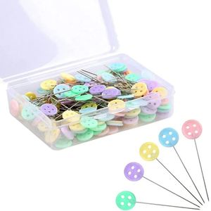 2024 100 pk patchwork pins Bloemknop Kop Pins Diy quilt Tool naaimakjes naaine patchwork pins vlinder ambachten naalden voor