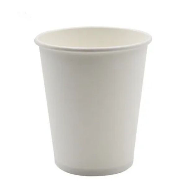 2024 100pcs / pack 250 ml tasses en papier blanc pur