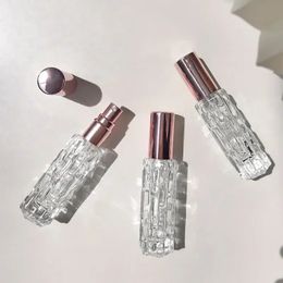 2024 10 ml en verre or rose portable portable de parfum rechargeable bouteille cosmétique récipient vide à atomiseur de spray vide
