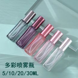 2024 Botella de perfume de perfume con recubrimiento de vidrio de 10 ml Botella de almacenamiento de perfume portátil Terreno de belleza cosmética Cosmética: para mini perfume portátil
