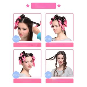 2024 10pcs Hair Curlers Rouleaux mousse de mousse douce Bendy Rouleaux de cheveux bricolage outil de coiffage à cheveux curler modélisateur en spirale rouleaux currlers pour mousse douce