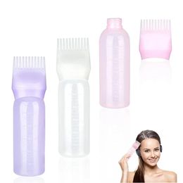 2024 120 ml de tinte de plástico multicolor de plástico recargador de botella de botella Dispensing salón para colorear para colorear herramienta de peinado