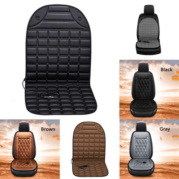 2024 Calentador de asiento de coche de 12 V, fundas de cojines de seda cruda, cojín calefactor eléctrico para coche, funda calentadora de asiento de invierno, accesorios para coche, almohadilla calefactora para asiento de coche de invierno