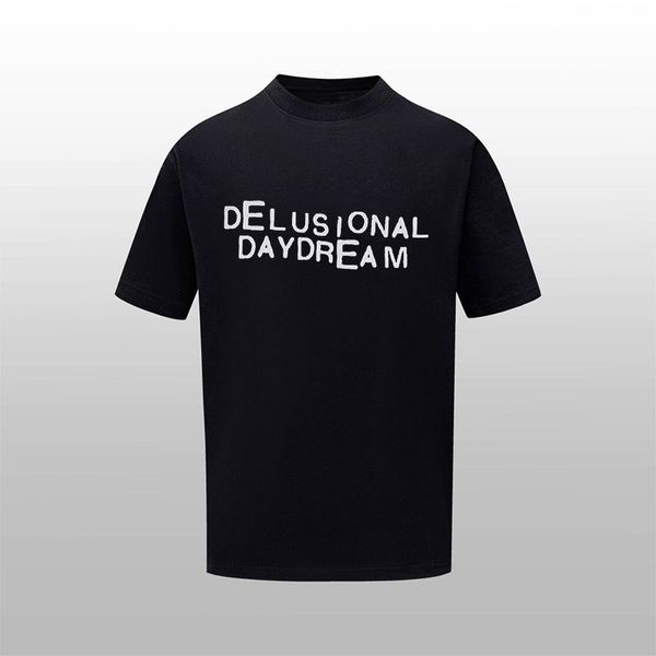 2024 16 Black Gold Dash T-shirt en vrac en jersey Coton Black blanc Daydream Delir Daydream Men T-shirt Imprimé pour hommes