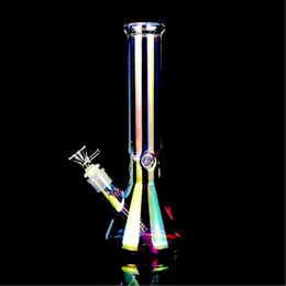 2024 16 pouces 40 cm en verre teinté en verre d'eau de pipe à eau de bec de narguilé Pipes Percolateur de tabac à tabac à tabules bouillons Bongs bouteilles DAB Rig Warehouse local