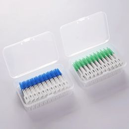 2024 160Pcs/set Silicone Interdental Brushes Super Soft Dental Cleaning Brush Teeth Care Dental floss Toothpicks Oral Tools dental care