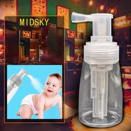 2024 Botella de atomizador de polvo seco de polvo de plástico de 180 ml para el maquillaje de viaje y el contenedor de sub-botellas de cosméticos adecuados para maquillaje de viaje
