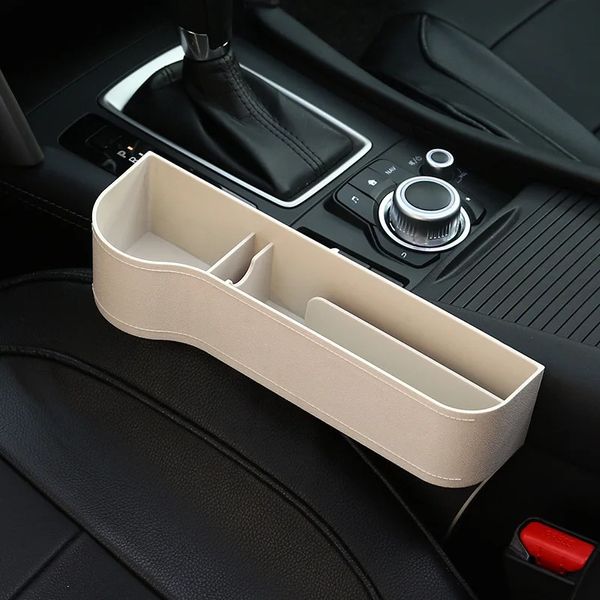 Organizador de asiento de coche, caja de almacenamiento de hendiduras, soporte de relleno de hendidura para billetera, bolsillo con ranura para teléfono, accesorios para coche, 2024, 1 ud.