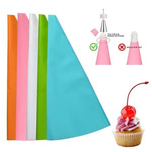 2024 1PC DIY herbruikbare Siliconen Piping Bag Pastry Bags Cream Cupcake Decoreren Bakgereedschap Keukenaccessoires Fondant Sugarcraftfor Keuken Bakers