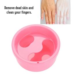 2024 1PC Nail Art Hand Was Was Dikte Poolse behandeling Niet -verwijdering Bad Manicure Remover gereedschap voor Nail Art Bowl