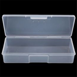 2024 1PC NAIL DOPTING DRAAP PENEN BUFFER KLECHTINGEN BESTANDEN Organisator Case Container Plastic transparante nagelmanicure Tools Opbergdoos voor voor