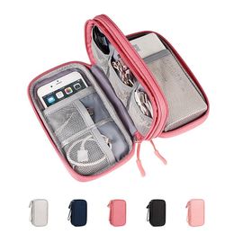 2024 1pc Travel Portable Producto Digital Bolsa de almacenamiento de datos USB Organizador de cable Auriculares Bolsa de cable Caja de tesoro de la caja de datos USB Organizador de cable de datos USB