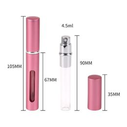 2024 1PCS 5 ml parfum onder de bottling parfum spray fles draagbare holle raam aluminium buis reis cosmetisch onder de bodem zeker, hier zijn de