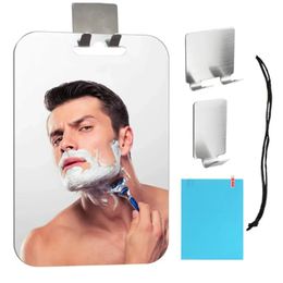 2024 1PCS Acryl Mirror met wandzuiging douche spiegel voor man scheren vrouwen make -up draagbare reizen badkamer accessoires voor badkameraccessoires