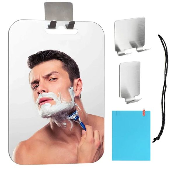2024 1pcs Espejo acrílico con espejo de ducha de succión de pared para hombre que se afeitará para mujeres accesorios de baño de viaje portátiles para accesorios de baño