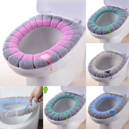 2024 1 Stuks Badkamer Toilet Seat Cover Zachte Warmer Wasbare Mat Cover Pad Kussen Seat Badkamer Accessoires Toilettes Accessoires