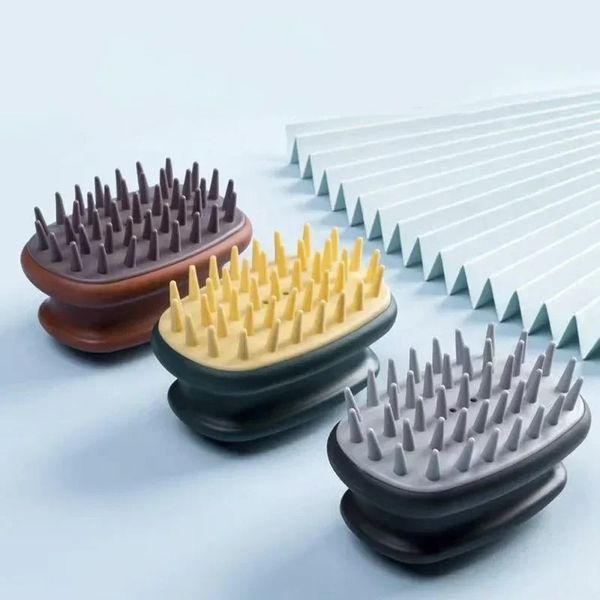 2024 1pcs Massage à main multifonctionnel Brosse de brosse à tête Bodons Massage Massage Brusque Peigne Peigne de cheveux Masse-tête 4 couleurs New pour masseur